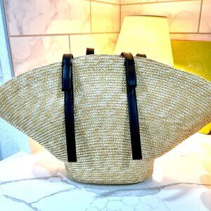 Zara Basket Shoulder Bag with Flower